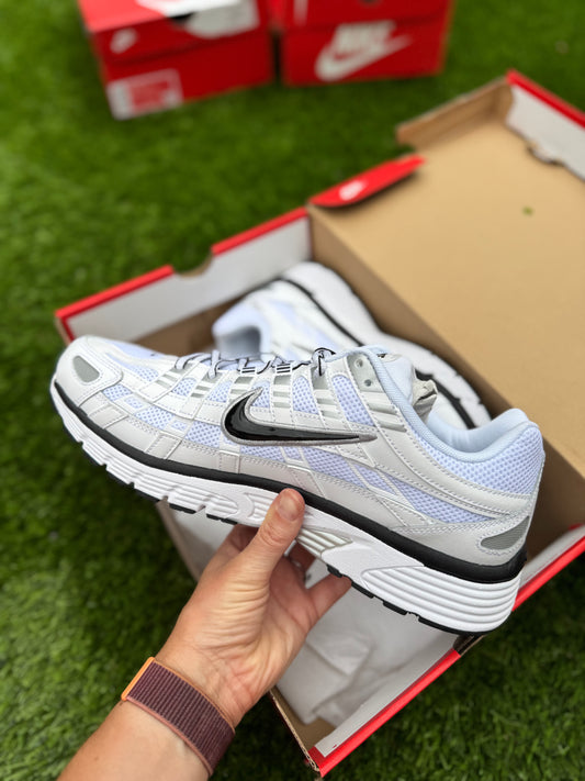 Nike P6000 White Black Metallic Silver